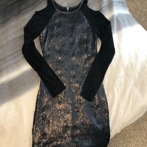Cut25 Black Sequin Dress Size 0